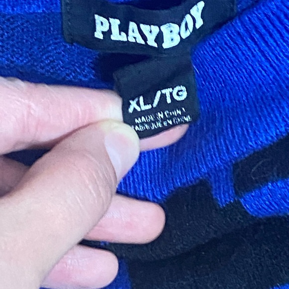Playboy XL Checkerboard Cropped Sweater - Picture 5 of 7